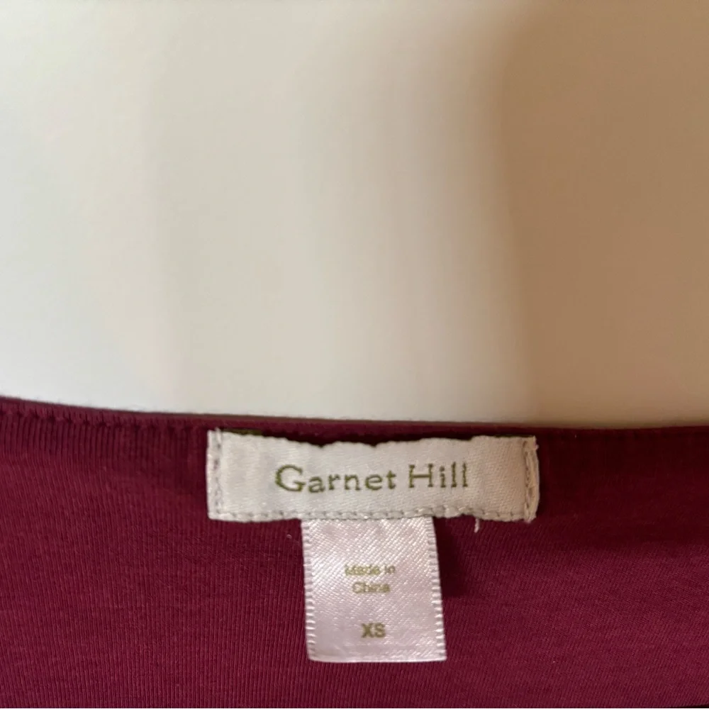 Garnet Hill Burgundy Long Sleeve Dress - Picture 3 of 5